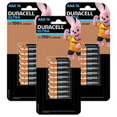 DURACELL 金頂 ULTRA超能量 鹼性電池 4號 電量持久, 16顆, 3組
