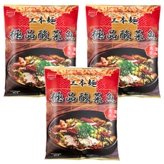 OYATSU 優雅食 星太郎三本麵 極品酸菜魚風味, 60g, 3包
