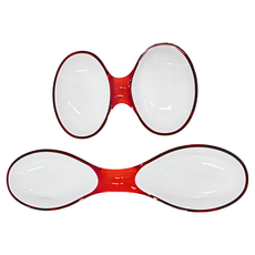 GUZZINI Grace系列創意點心盤，SAN材質，義大利產, 烈日紅, 1盒