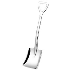 ezHome 家庭生活的達人 不鏽鋼平鏟造型湯匙 長15.5 x 寬3.5cm EZ304, 造型湯匙, 銀色, 1支