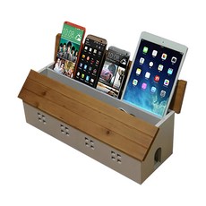 加強版鄉村趣電線收納盒 手機平板支架, 1個