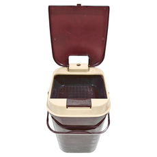 茶渣儲水桶 含上蓋, 咖啡色, 10L, 1個