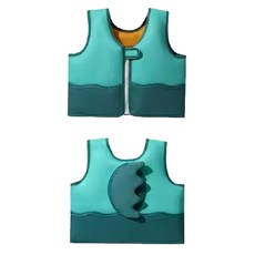 兒童浮力背心 適用於2-55公斤兒童, 32 x 32 x 8cm, 綠色鯊魚, 1件