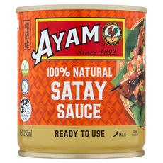 AYAM 雄雞標 沙嗲醬, 100% 天然, 即食, 溫和, 250ml, 1罐