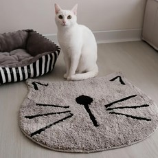 Chat 貓咪植絨寵物墊, 60 x 60cm, 斑鳩灰, 1個