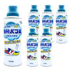 小麥購物 小白鞋慕斯清洗劑 倒噴款 G102 191g, 6罐, 260ml