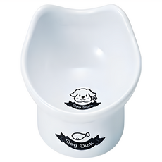 MARUKAN MK加高造型狗碗 足付陶瓷食器 犬11, MK-DA-089, 1入