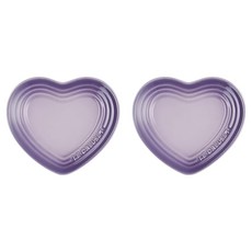 LE CREUSET 瓷器心型淺盤, 淡粉紫, 2個