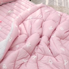 CHOUETTROOM 蜜桃絨薄被 比熊印花, 粉色