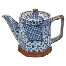 佐和陶瓷 八角壺 520mL 日本製造, 藍祥紋, 1個