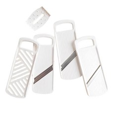 YOSHIKAWA 吉川 可調厚度多功能切片器 SJ2957, 安全扶手設計，輕鬆切出均勻薄片, 1個, 22cm(長)X8.7cm(寬)