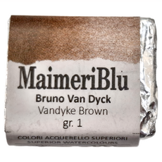 MaIMeRI 美利 藍塊狀水彩 S1 #484 Vandyke Brown 鐵棕, 1.5ml, 1色