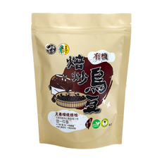 口福不淺 有機焙炒烏豆 可沖泡、煮食、拌飯 風味香醇濃郁, 180g, 1包