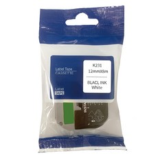 NEXTPAGE 台灣榮工 相容 護貝標籤帶 M-K231, 白底黑字, 8m