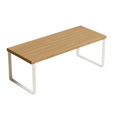 電腦螢幕墊高架 40 x 20 x 16.5cm 蘋果木/白 增高螢幕 舒緩頸椎壓力, 蘋果木/白架