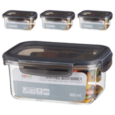 comet BPA Free 密封保鮮盒, 4 個容器 + 4 個蓋子, 4個