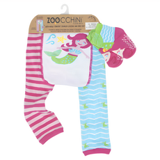 ZOOCCHiNi 包屁褲襪 附防滑襪 臀部加寬設計 膝蓋防滑保護, 6-12m, 美人魚