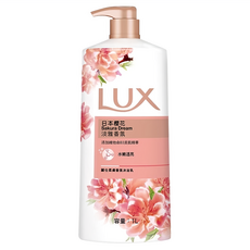 LUX 麗仕 柔膚香氛沐浴乳 日本櫻花 1L 添加維他命B3美肌精華, 1瓶