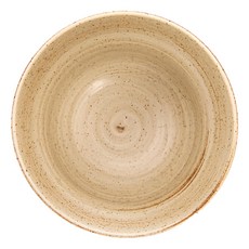 WANDU 瓦讀 珠點反口草帽碗 3865 11.75吋 米色陶瓷碗, 1個