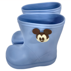 BORUI 柏睿鞋業 迪士尼 DISNEY 立體造型飾釦中筒輕量兒童雨鞋