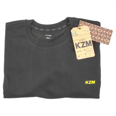 KZM OUTDOOR 沙島短袖 黑色 棉100%, L