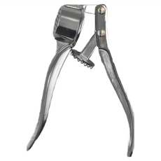 E.dot 手動壓蒜泥器 鋅合金材質 銀色 尺寸14.5x4.3cm, 1個