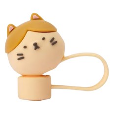 Oolab 良杯製所 喵星人矽膠防塵細吸管蓋 布丁, 1個, 1個