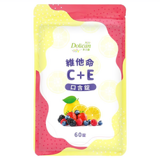 Dolican 多立康 維他命C+E口含錠 520mg 60顆-補充維生素C、莓果多酚，全家適用, 60錠, 1包