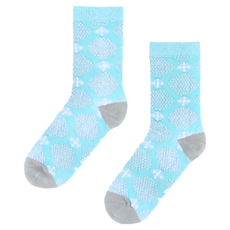 印花樂 緹花中長襪 台灣製 61%棉