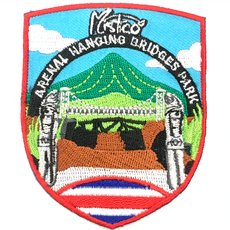 A-ONE 匯旺 地標造型刺繡 哥斯大黎加 阿雷納吊橋公園 布貼 刺繡貼 熨燙貼, 1個