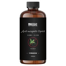 野田社 天然精油防蚊液 有效驅蚊 安心保護, 1L, 1瓶