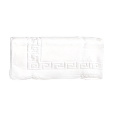 Dasing 達興 卍字緹花飯店專用腳踏墊 超柔軟材質 踩踏舒適 吸水速乾 雙面使用 質感提升 浴室/玄關適用, 72 x 54cm, 白色, 1個