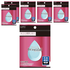 Lumina 露蜜 超柔軟美妝蛋 水滴切, 低敏細緻 氣孔緊密 適用於各種粉底液 遮瑕膏及蜜粉, L-NS63, 6個