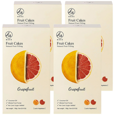 h&BAKE 無加糖葡萄柚水果塔, 天然水果內餡, 160g, 4盒