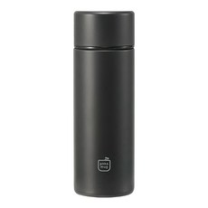 Kakusee 不鏽鋼水壺 保溫保冷 120ML, 黑色, 1個