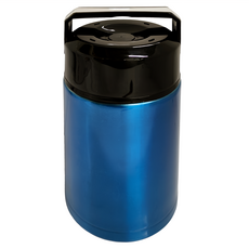 超大容量便攜保冷保溫燜燒壺, 藍色, 1.2L, 304不鏽鋼, 伸縮提把, 1個