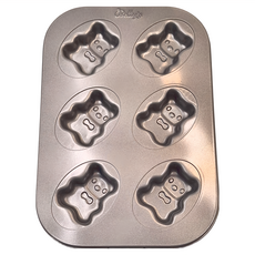 Betty's 焙蒂絲 六連小熊烤盤 BP7003, 1個