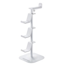 peripower 遊戲手把收納架, 金屬底座低重心設計, 活動矽膠環設計, 線材簡簡單單固定, MO-25, 白色, 1個