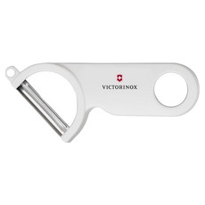 VICTORINOX 瑞士維氏 經典斜角削皮器, 不鏽鋼刀刃 瑞士產 削皮專用 彩盒包裝, 白色, 1支