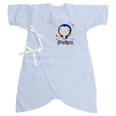 PUKU 企鵝 紗布蝴蝶裝 100%純棉, 60cm, 藍色