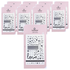 Suatelier Design JR No.1069 冬季戀人美甲貼紙, 1060, 12件