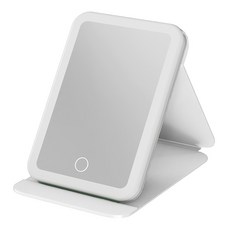 Panatec 沛莉緹 LED補光折疊化妝鏡, USB充電, 三色光源, 白色