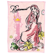 卡通造型小毛毯 柔軟親膚 長髮公主圖案 可當披肩、沙發毯