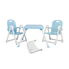 Zoe 兩椅一桌雙人組合, 冰雪藍