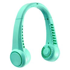 Bebehome居家生活 USB充電掛脖風扇, ZB086, 時尚綠