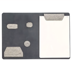 LHiDS 秒收磁吸收納筆記本 輕量版 A5, PU皮革, 磁鐵, 鐵片, 紙, 俐落灰, 1本