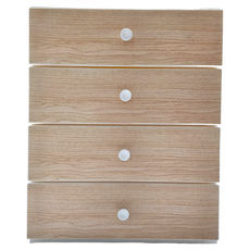 KEYWAY 聯府 楓木桌上收納盒 258 x 184 x 325mm 8L 1個, 木色, 4層