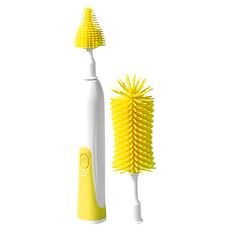 Beautylife 電動硅膠奶瓶刷, USB充電, 200-220rpm/min, 黃色, 1支