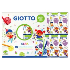 GIOTTO 好清洗蠟筆派對禮物分享盒, 4色, 1盒