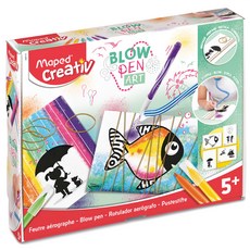 Maped 創意吹畫 奇妙的線條, 培養手眼協調能力，激發對藝術的興趣, 1盒, Multicolor